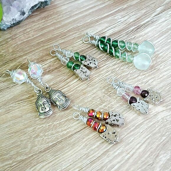 10 Piece Beaded Charm Dangles For Jewelry Making, Glass Charms - Picture 1 of 3